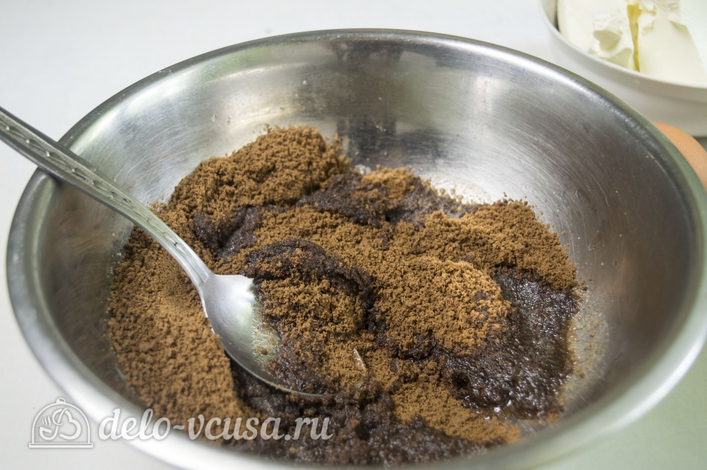 Шаг 1 приготовления Чизкейк с Нутеллой