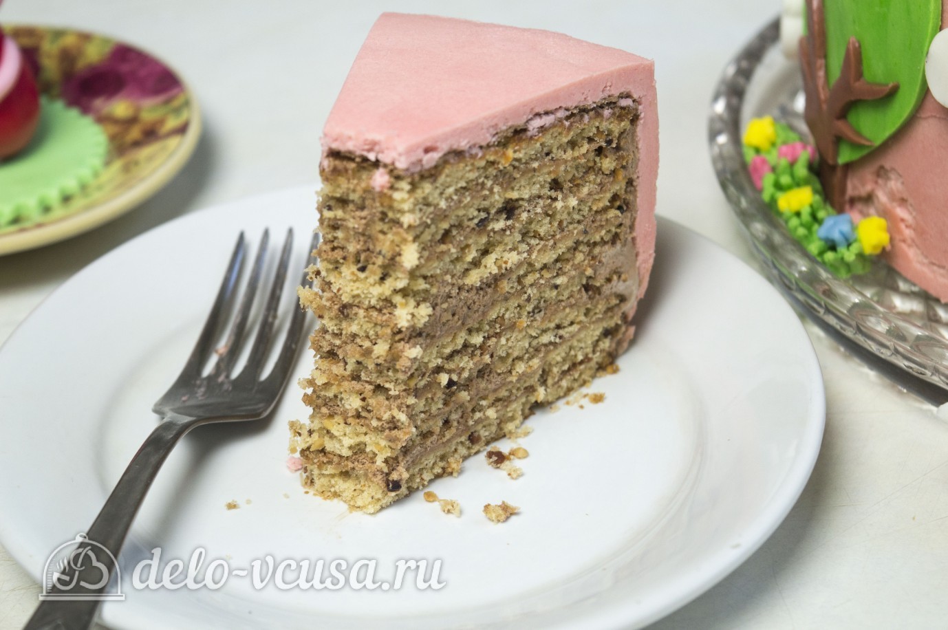 Шаг 20 приготовления Арахисовый торт Коровка