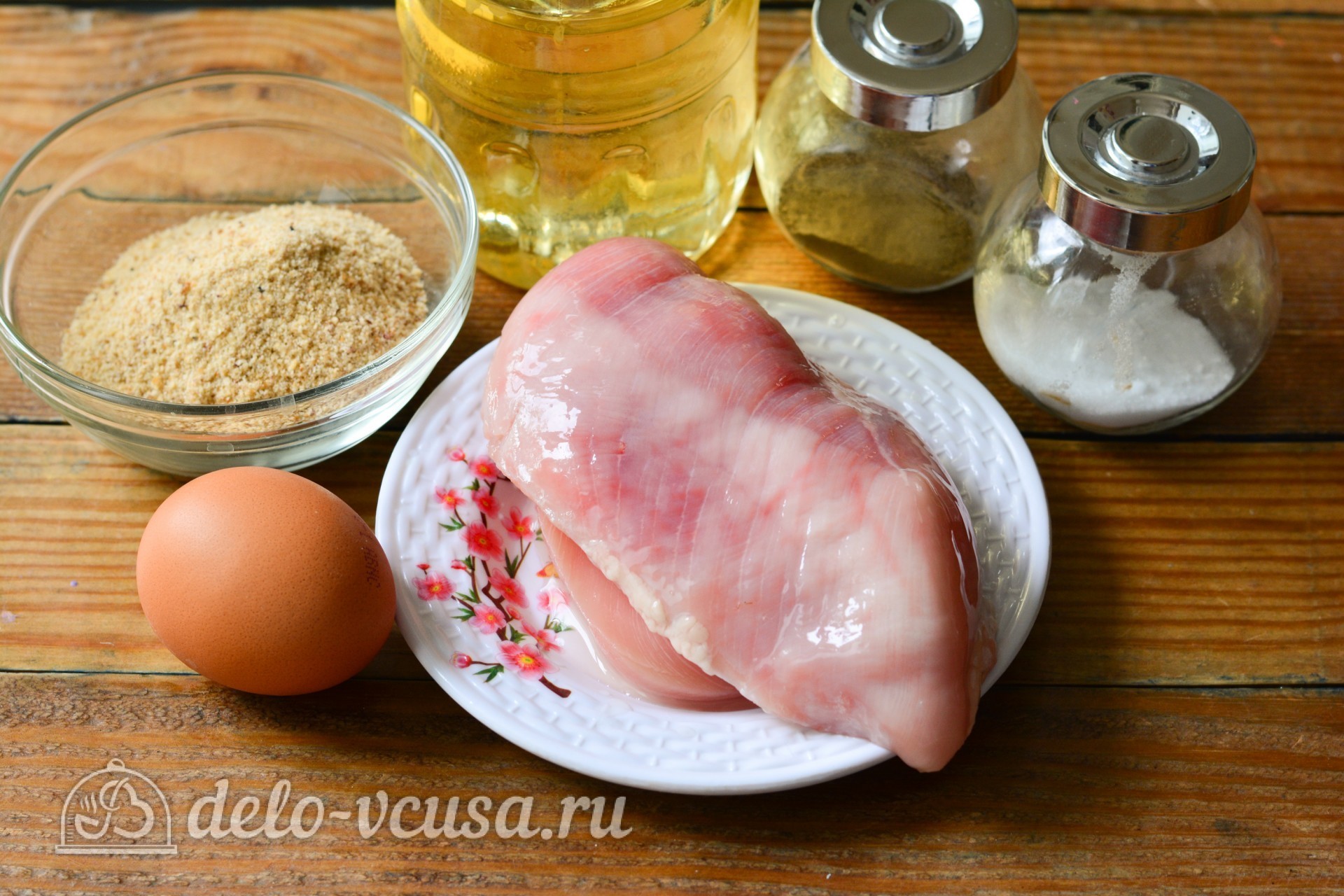 Фото ингредиенты Шницель из курицы