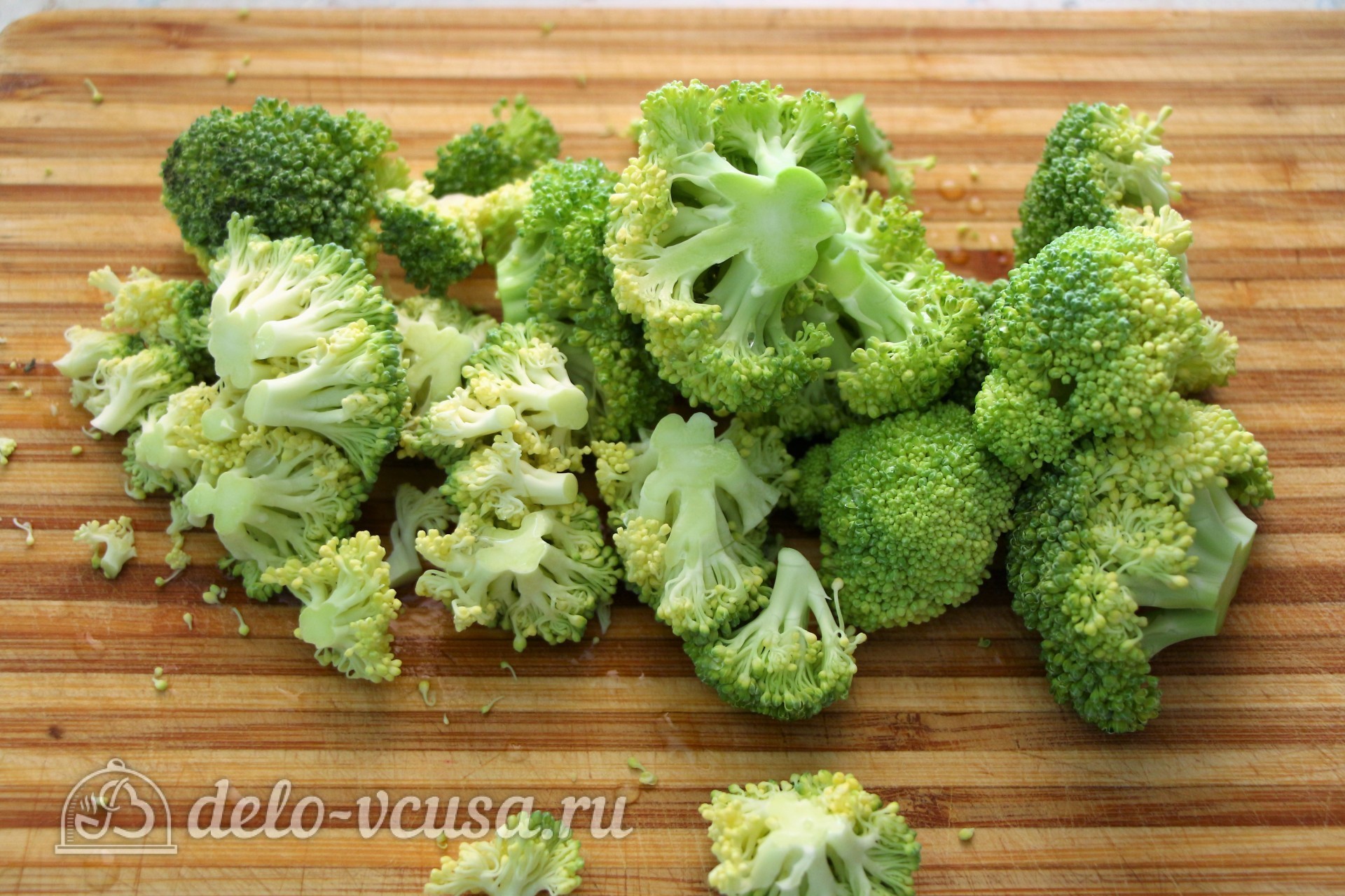 Шаг 2 приготовления Киш с курицей, брокколи и помидорами