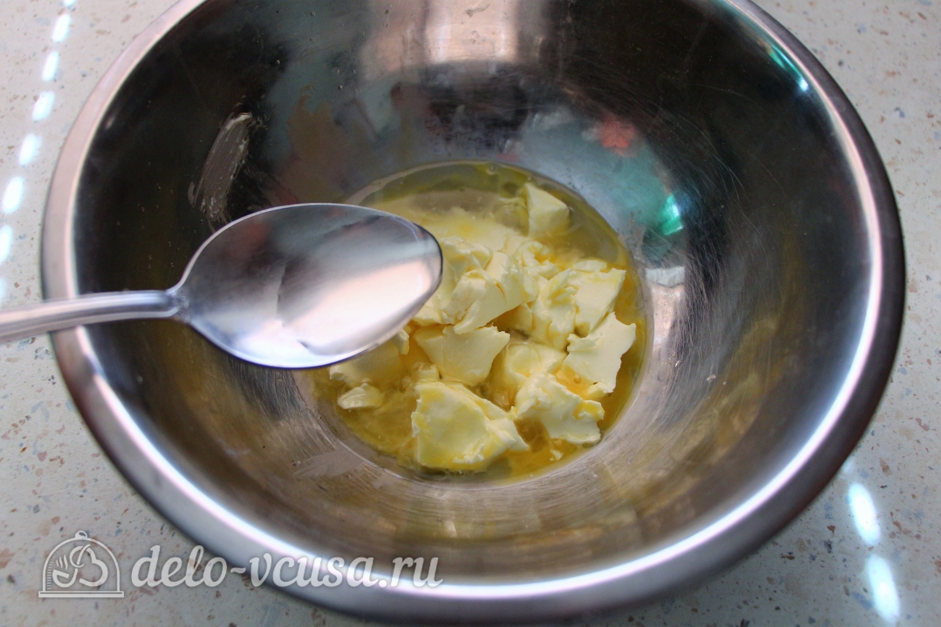 Шаг 3 приготовления Киш с курицей, брокколи и помидорами