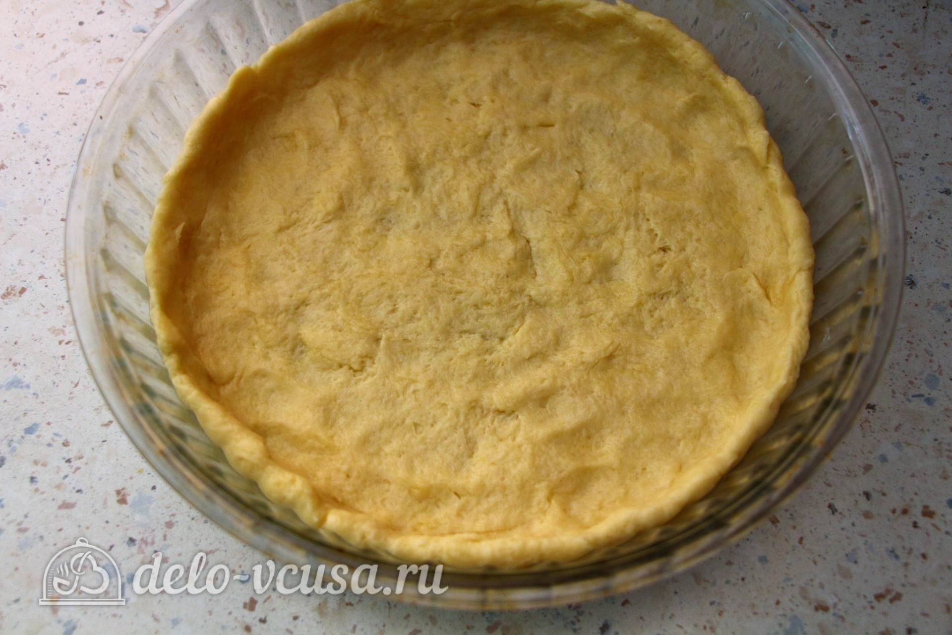 Шаг 4 приготовления Киш с курицей, брокколи и помидорами