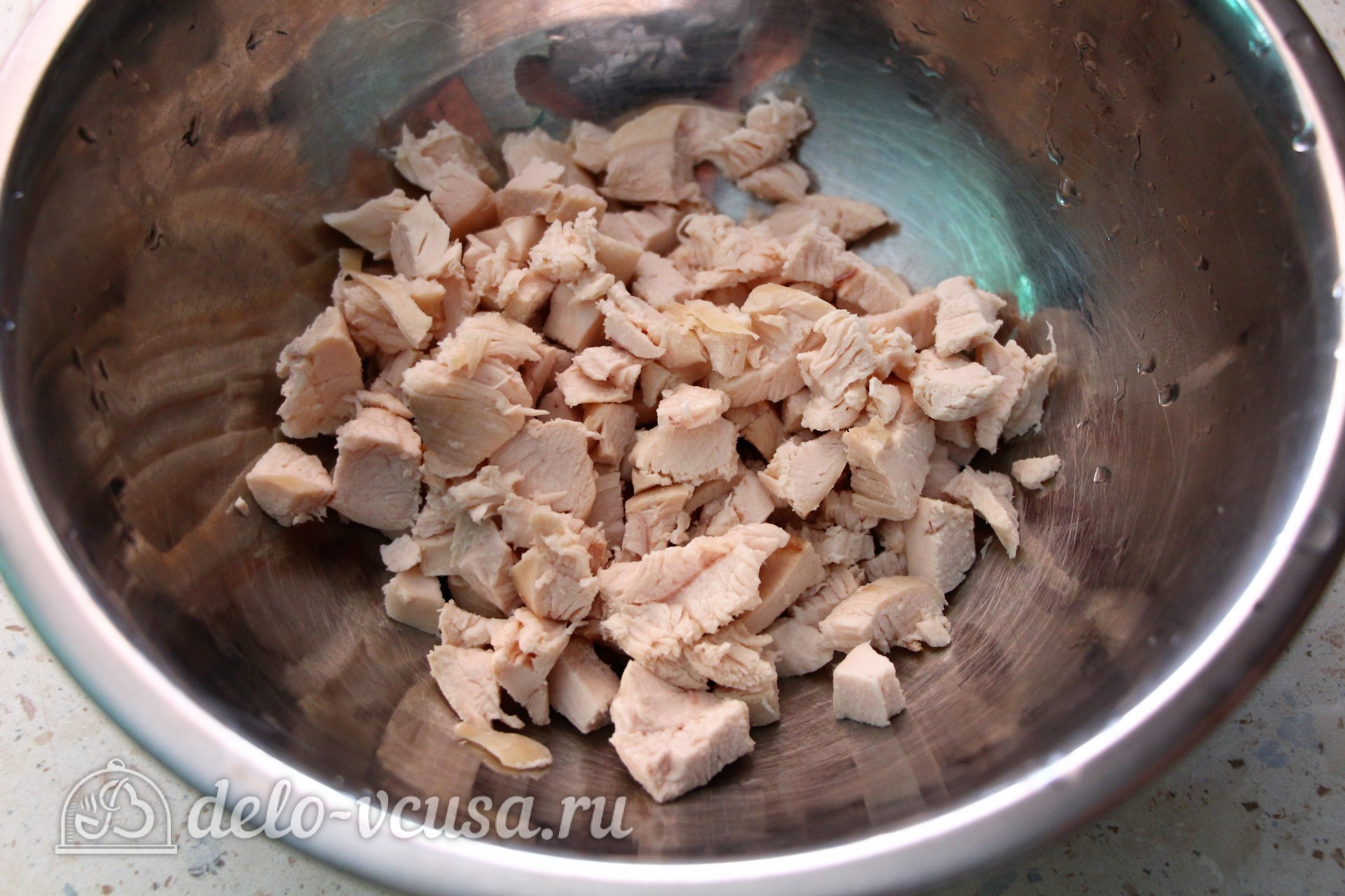 Шаг 8 приготовления Киш с курицей, брокколи и помидорами