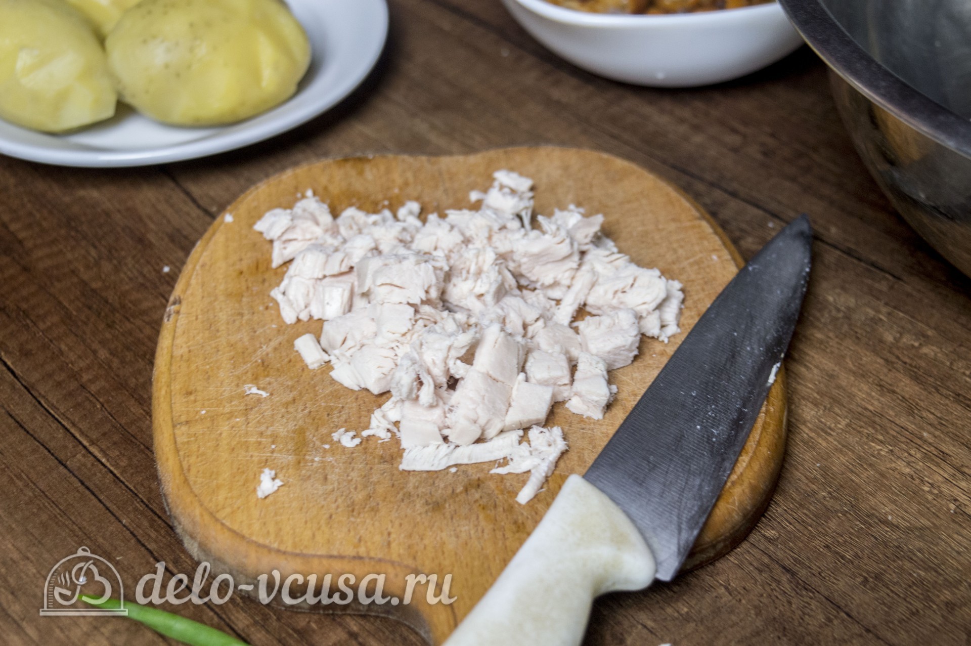 Шаг 1 приготовления Салат Сосновый бор