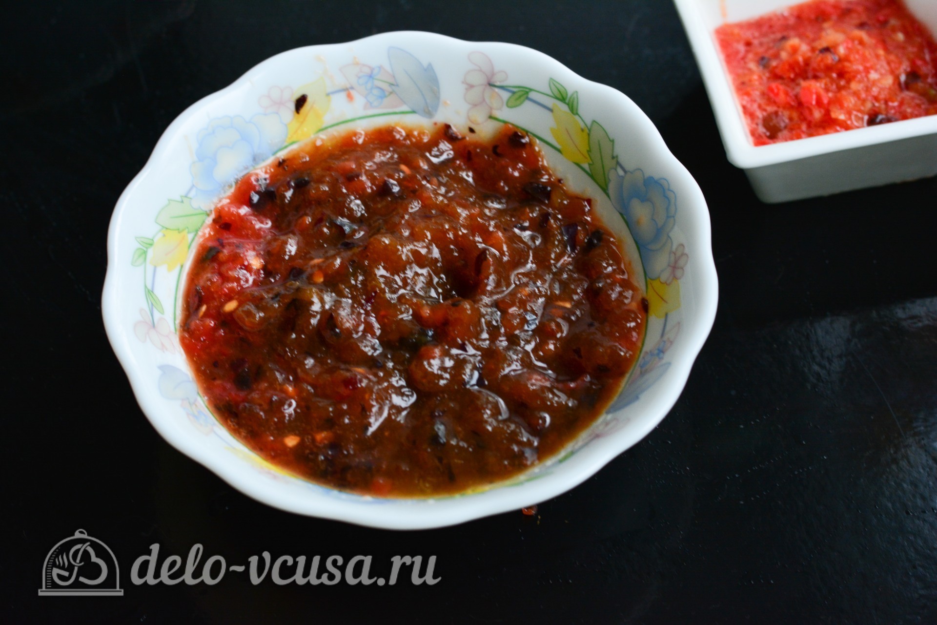 Шаг 2 приготовления Соус из сливы к мясу на зиму