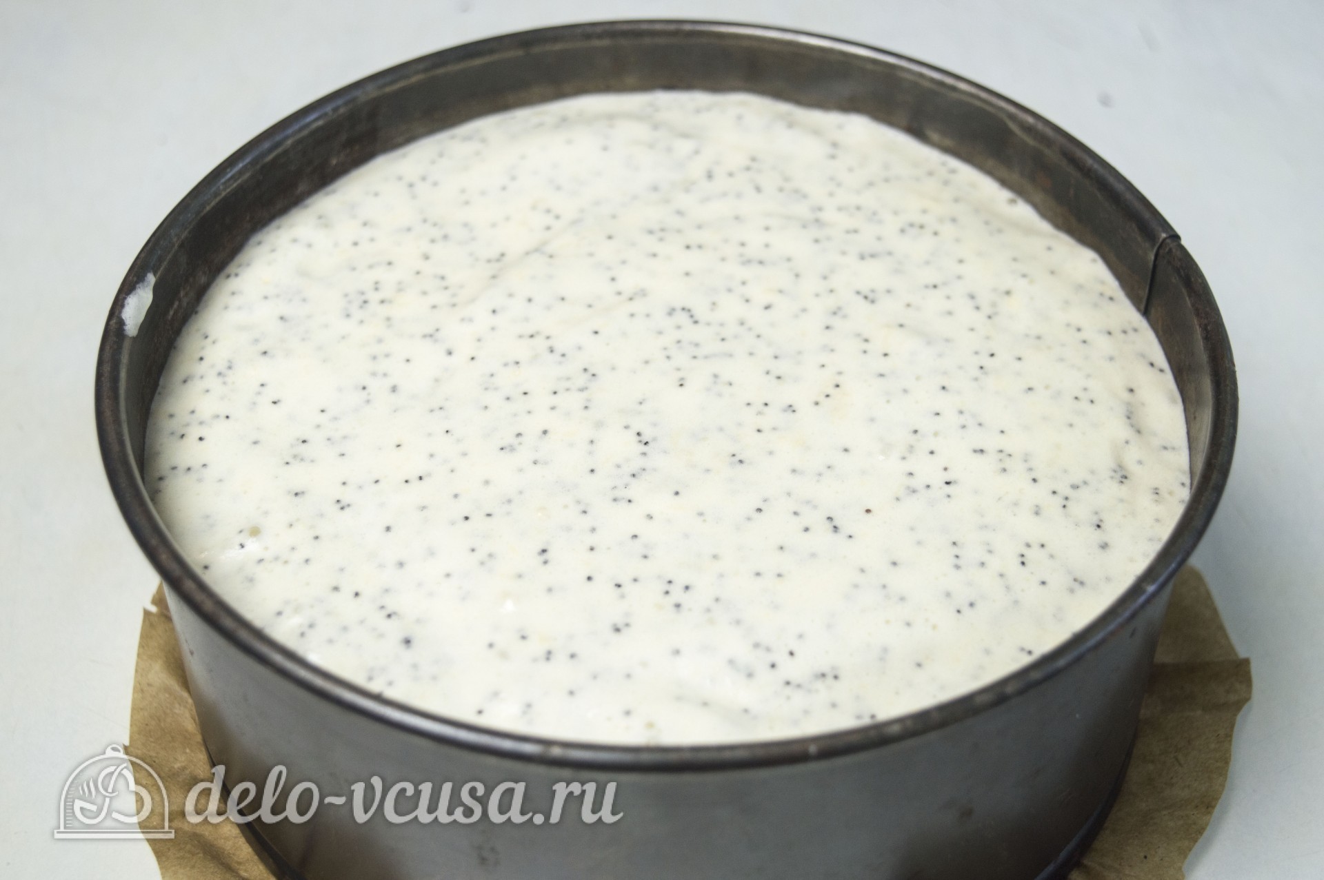 Шаг 4 приготовления Маковый бисквит