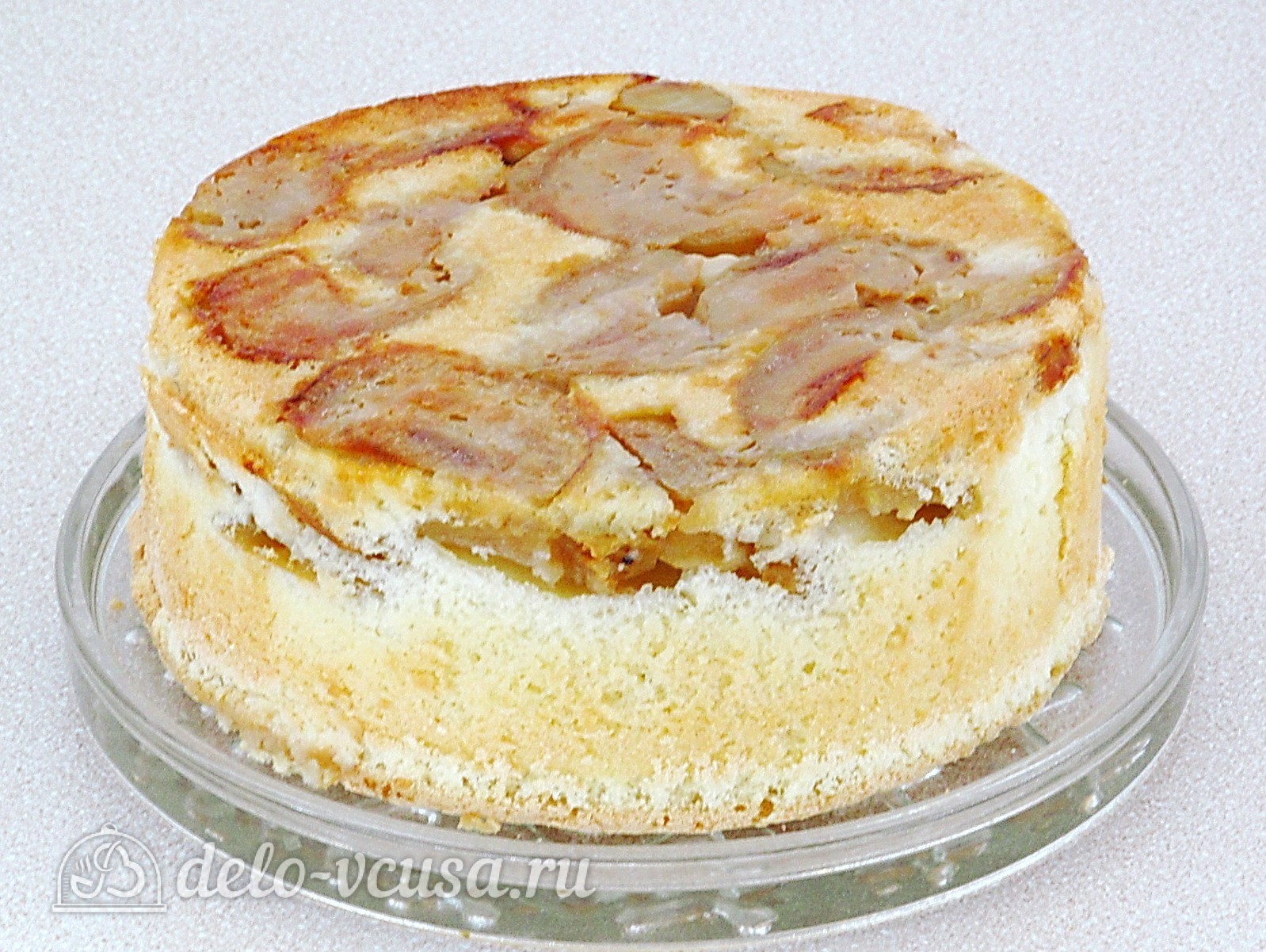 Шаг 11 приготовления Пышная шарлотка с яблоками