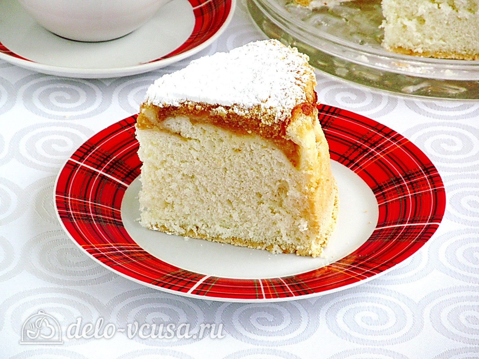 Шаг 13 приготовления Пышная шарлотка с яблоками