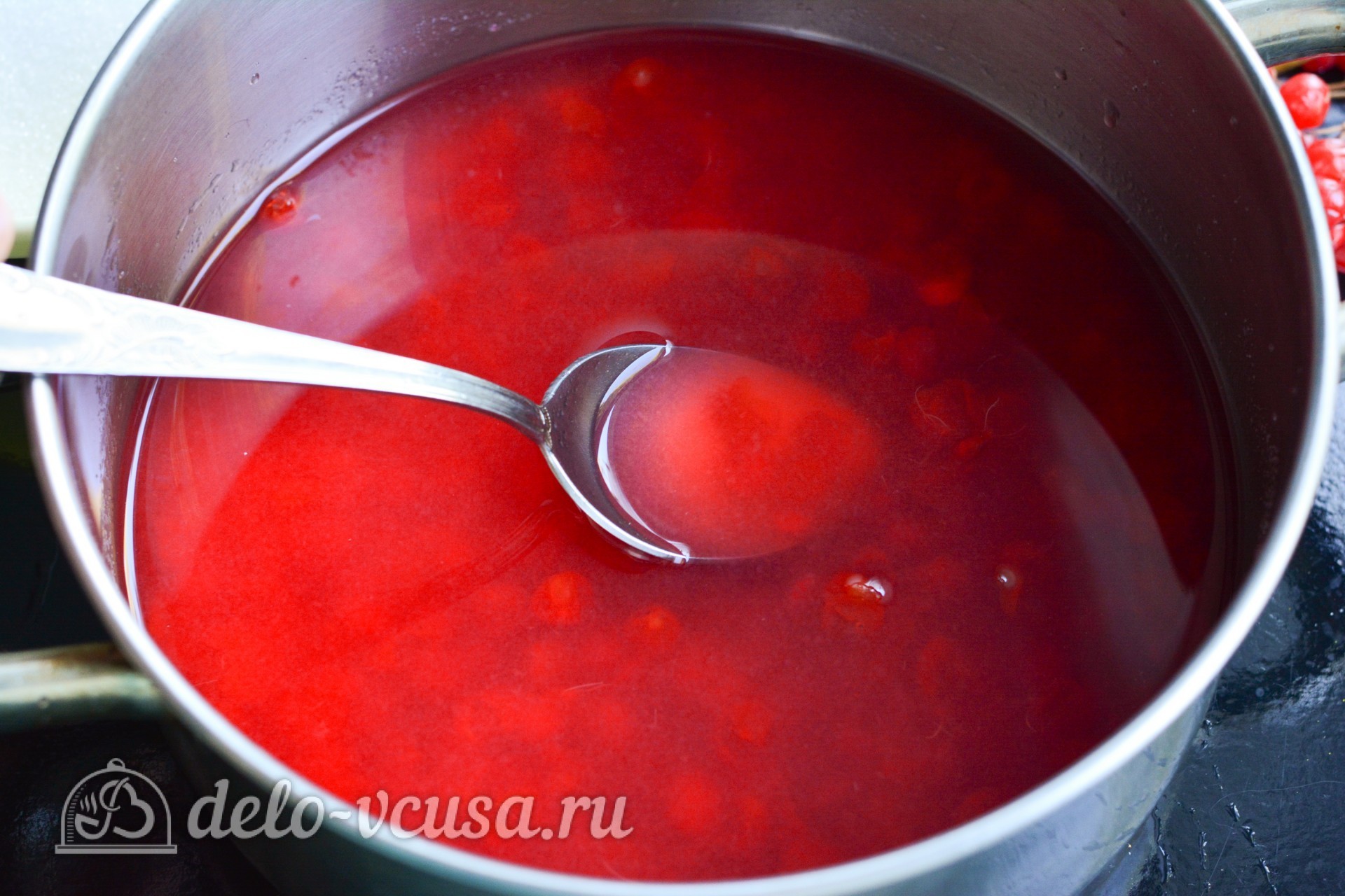 Шаг 1 приготовления Кисель из калины