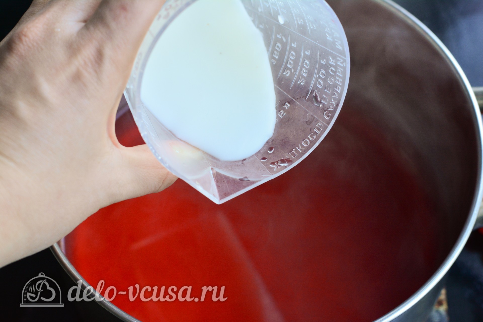Шаг 3 приготовления Кисель из калины