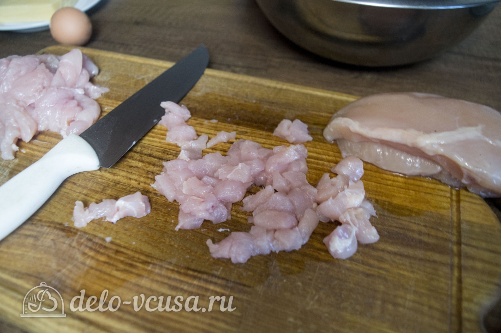 Шаг 1 приготовления Куриные котлеты с овощами и сыром