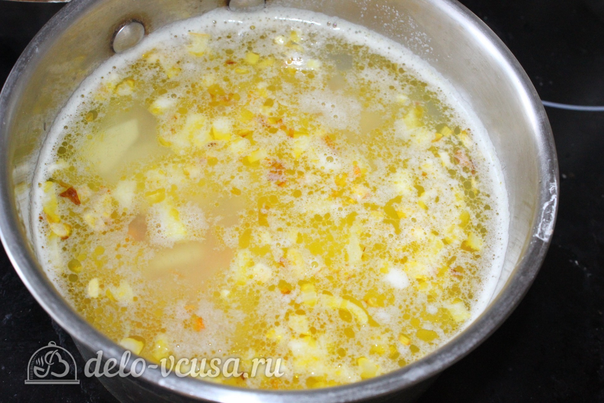 Шаг 5 приготовления Суп с кукурузой и фрикадельками
