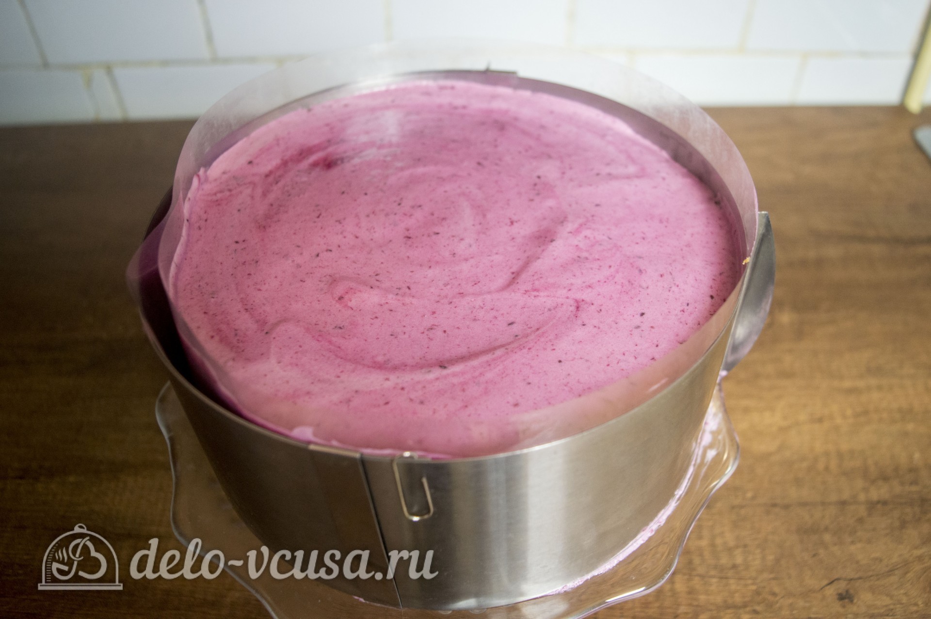 Шаг 23 приготовления Ягодный муссовый торт