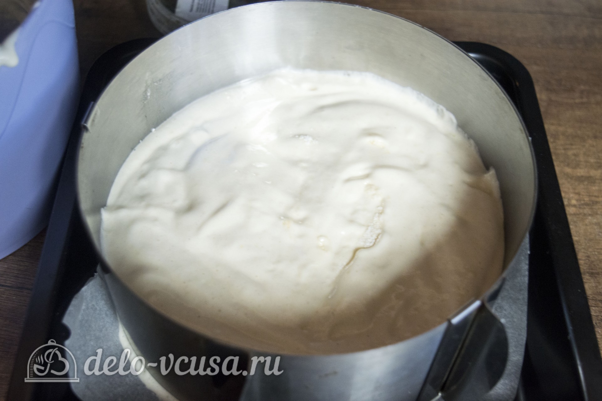 Шаг 4 приготовления Ванильный бисквит