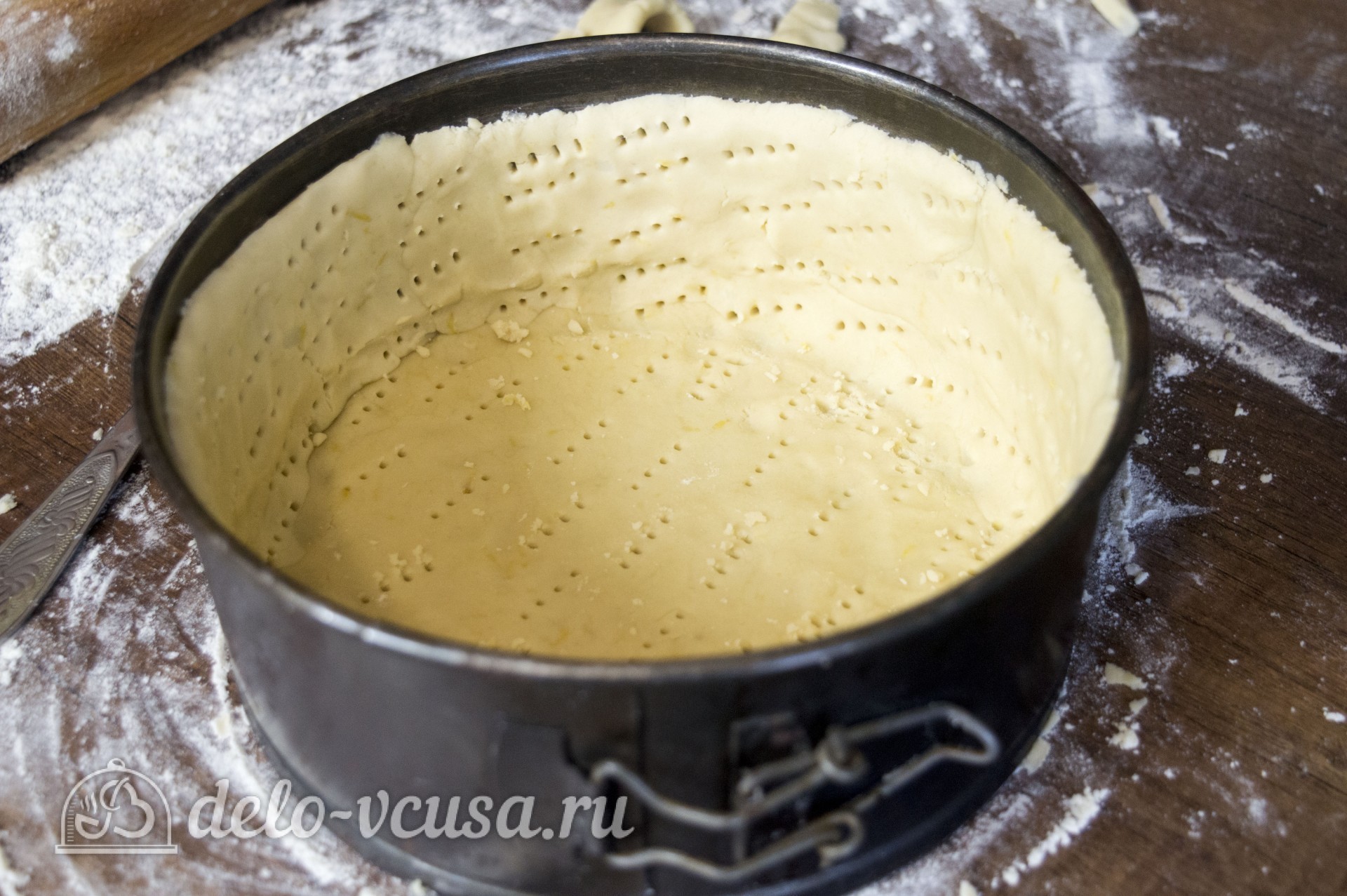 Шаг 7 приготовления Чизкейк с маскарпоне и творогом