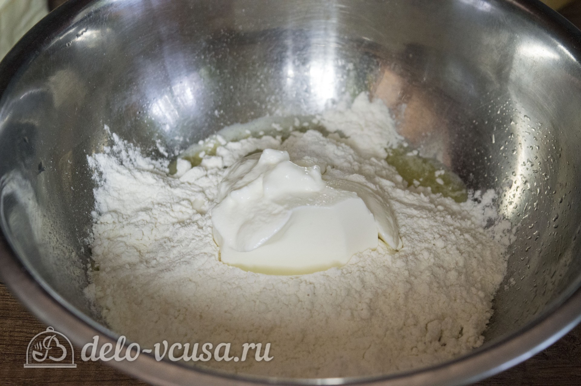 Шаг 1 приготовления Киш с грибами и луком пореем