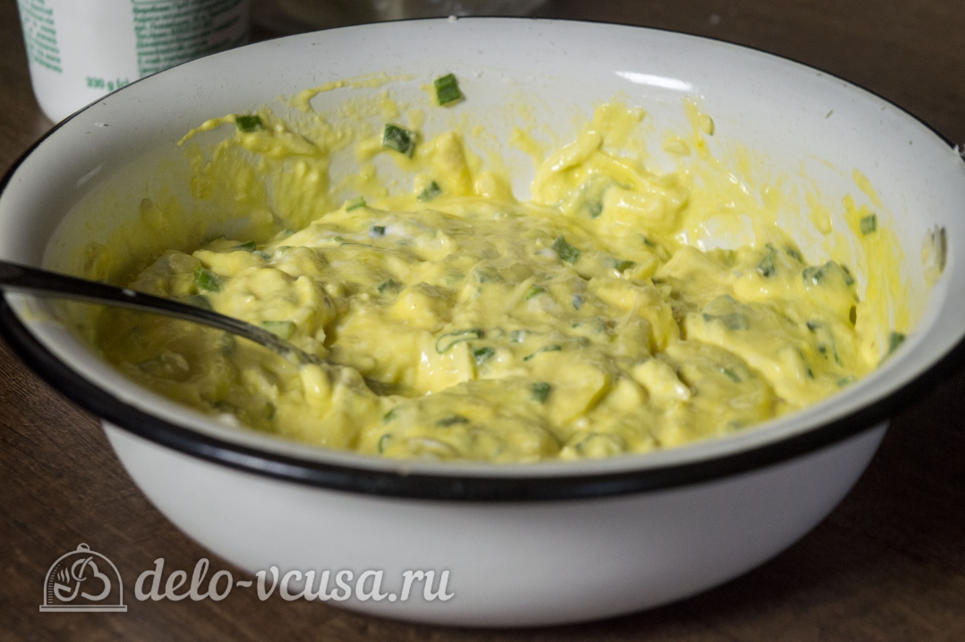 Шаг 8 приготовления Киш с грибами и луком пореем