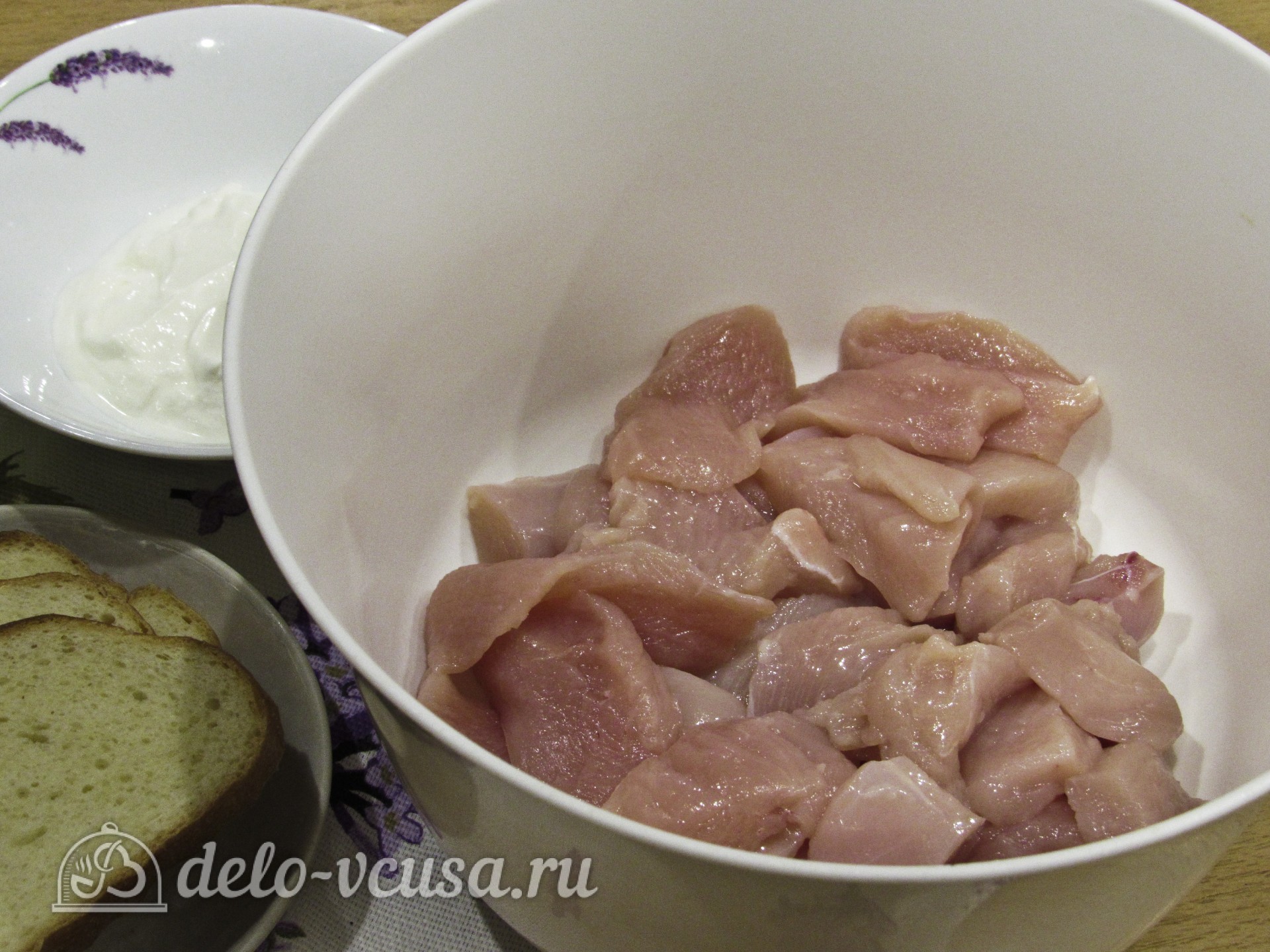 Шаг 2 приготовления Куриные наггетсы в духовке