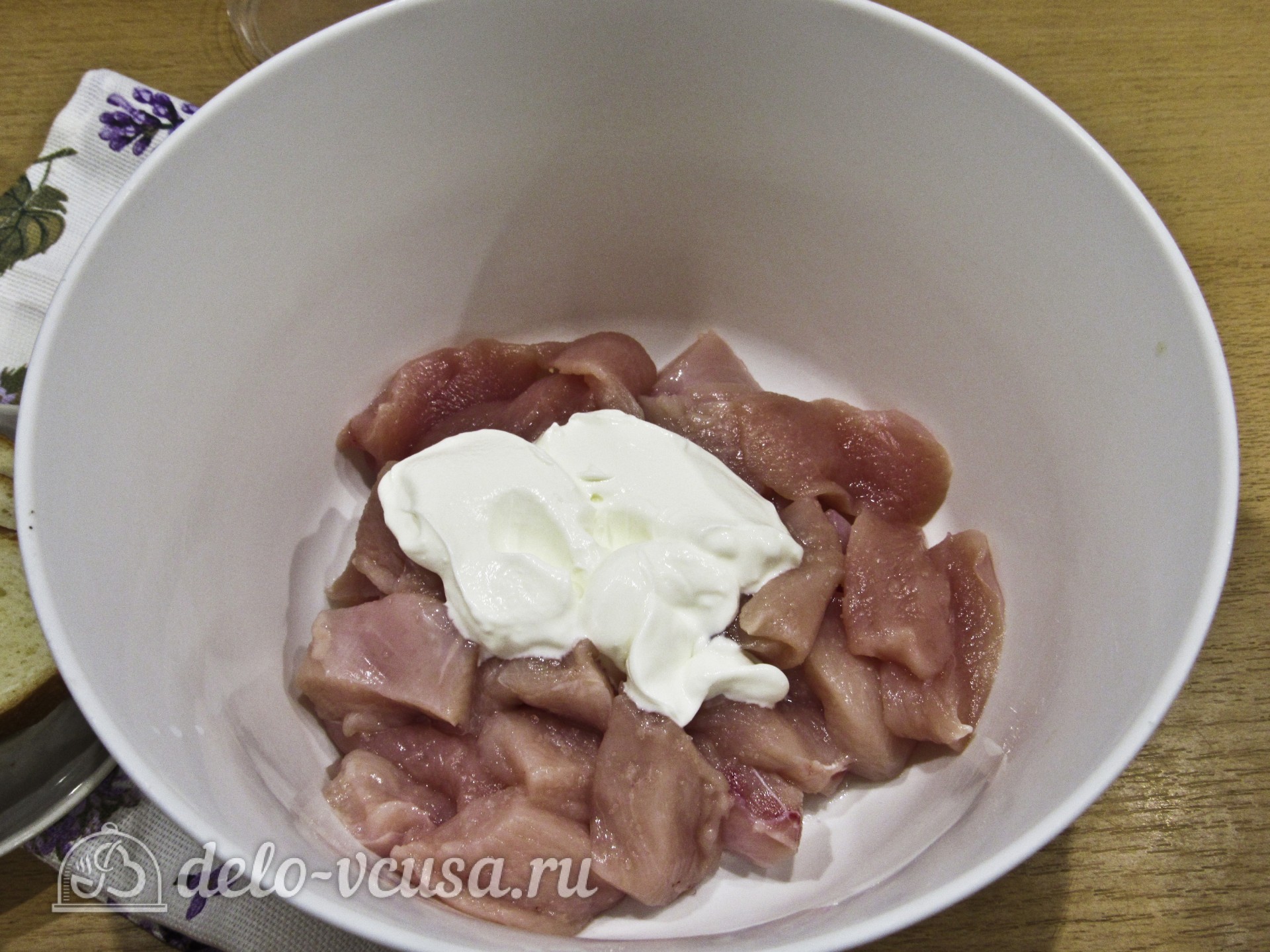 Шаг 4 приготовления Куриные наггетсы в духовке