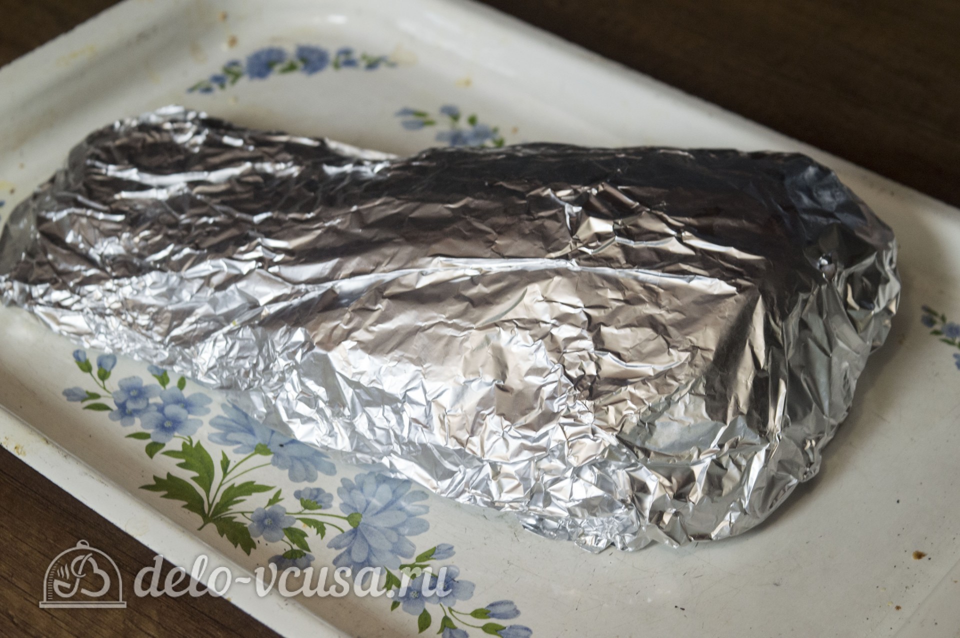 Шаг 7 приготовления Запеченный карась с овощами