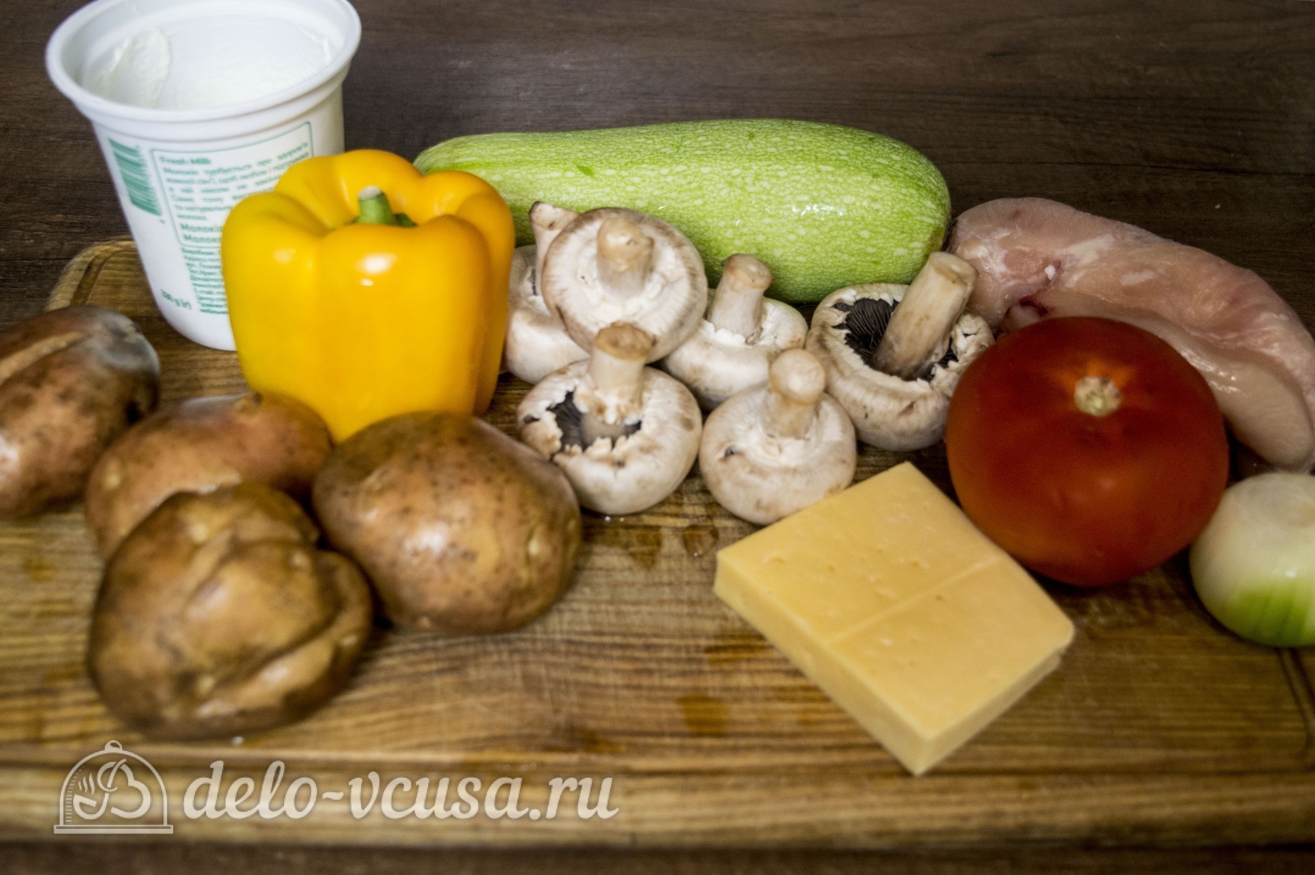 Ингредиенты Курица с картофелем и овощами в горшочке Фото ингредиенты Курица с картофелем и овощами в горшочке