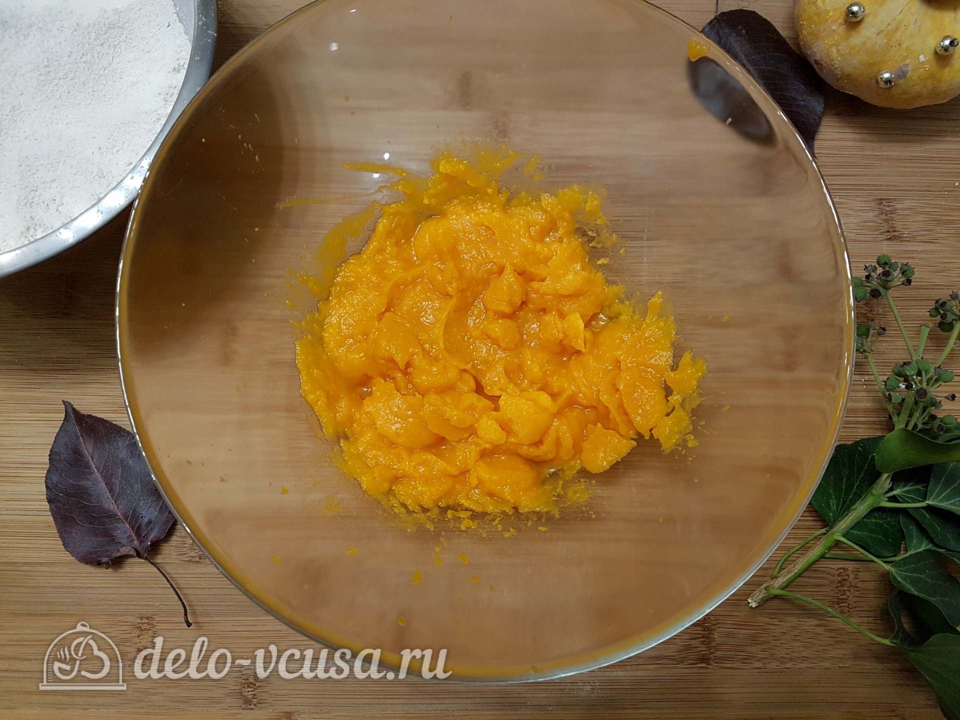 Шаг 1 приготовления Тыквенные маффины с овсяной мукой