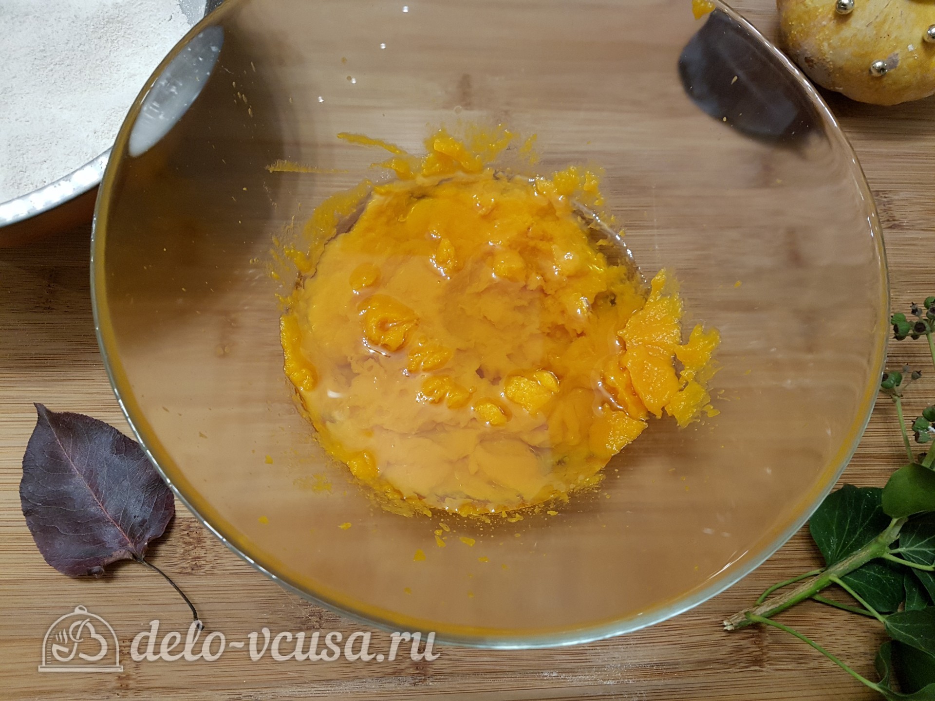 Шаг 3 приготовления Тыквенные маффины с овсяной мукой