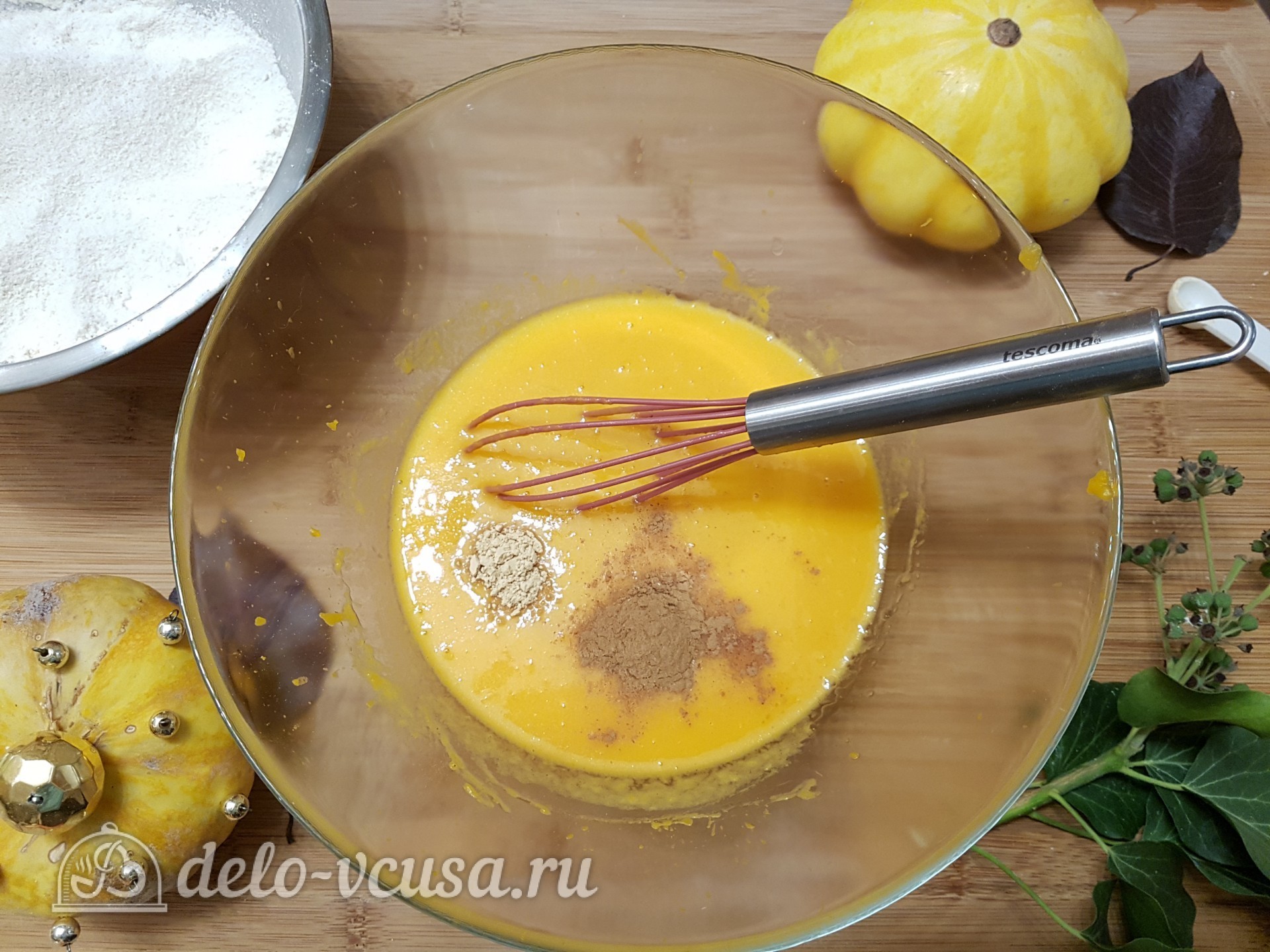 Шаг 5 приготовления Тыквенные маффины с овсяной мукой
