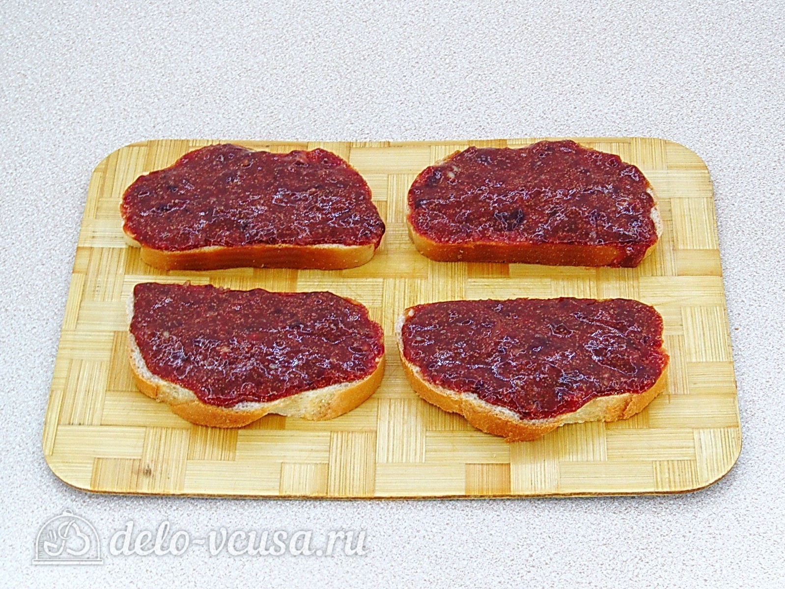 Шаг 6 приготовления Горячие бутерброды с печенью