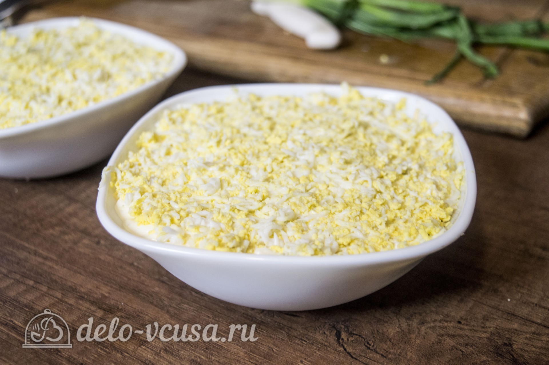 Шаг 5 приготовления Салат со шпротами и кукурузой