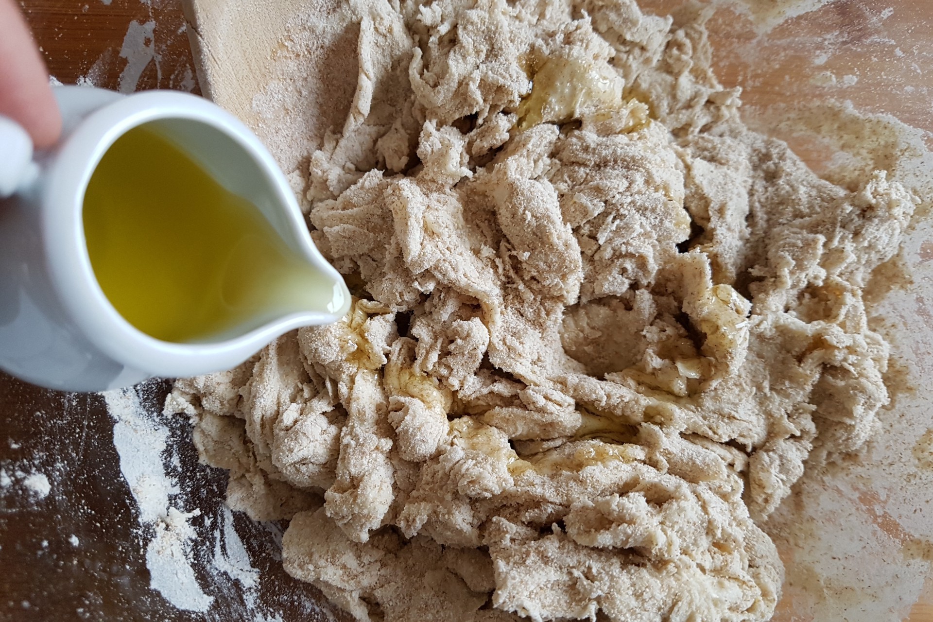 Шаг 7 приготовления Пита с цельнозерновой мукой