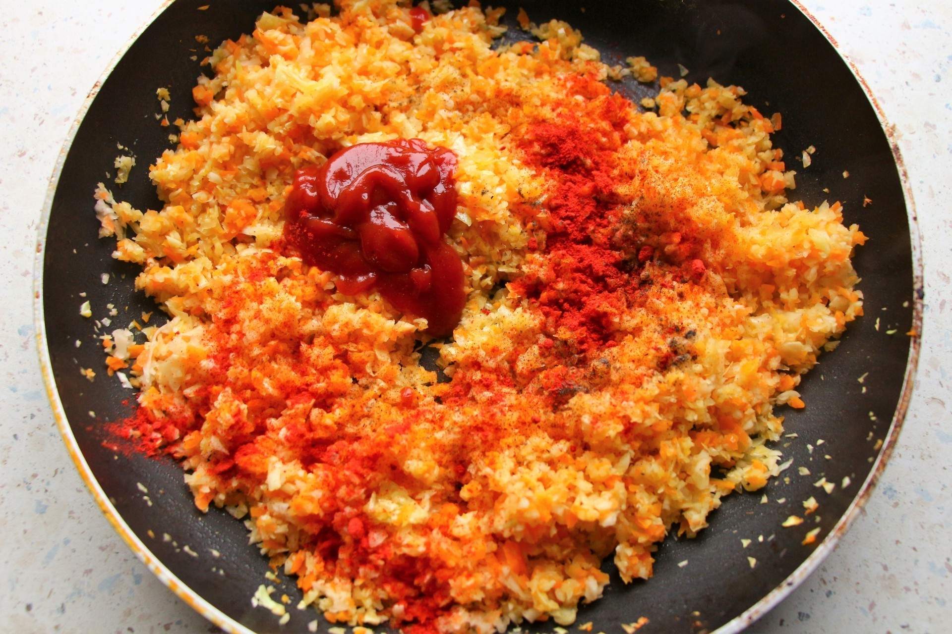 Шаг 6 приготовления Капустняк с рисом