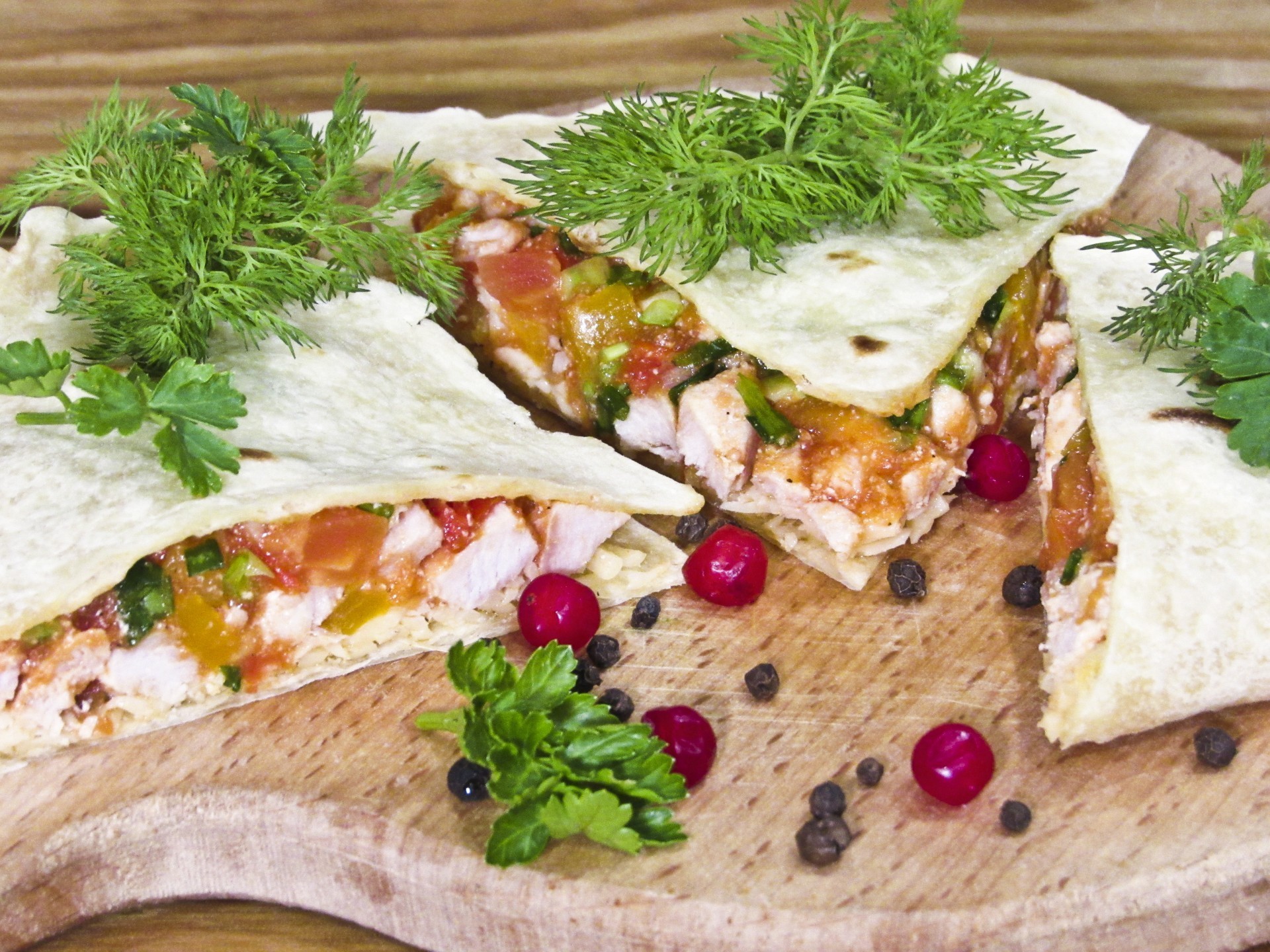 Обложка рецепта Кесадилья с курицей и сыром