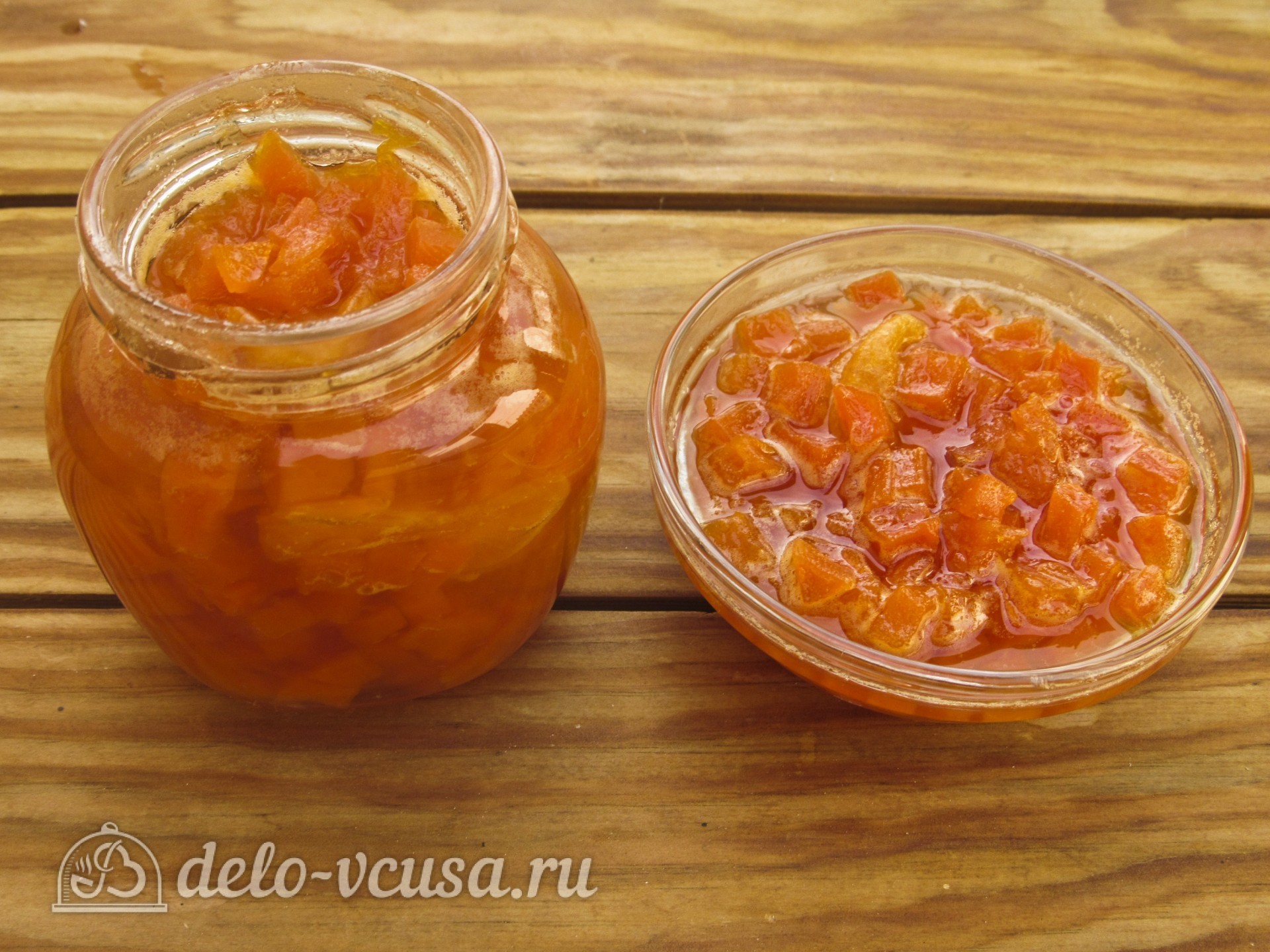 Шаг 13 приготовления Тыквенный конфитюр с мандаринами