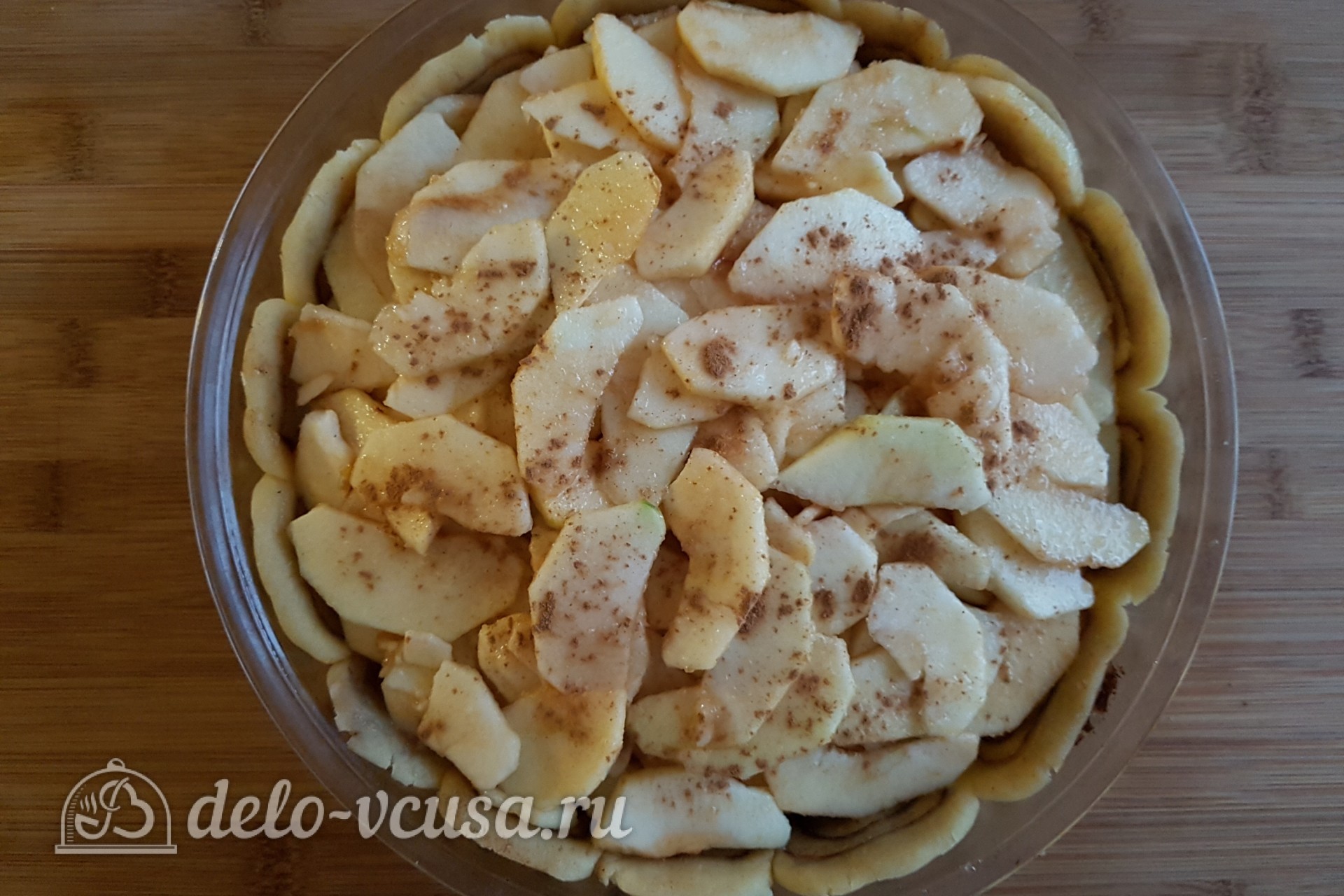 Шаг 12 приготовления Имбирный пирог с яблоками
