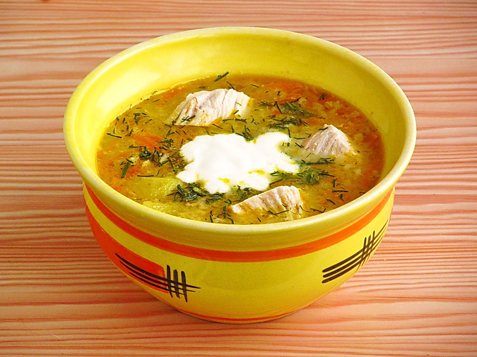 Шаг 11 приготовления Овсяный суп с курицей и овощами