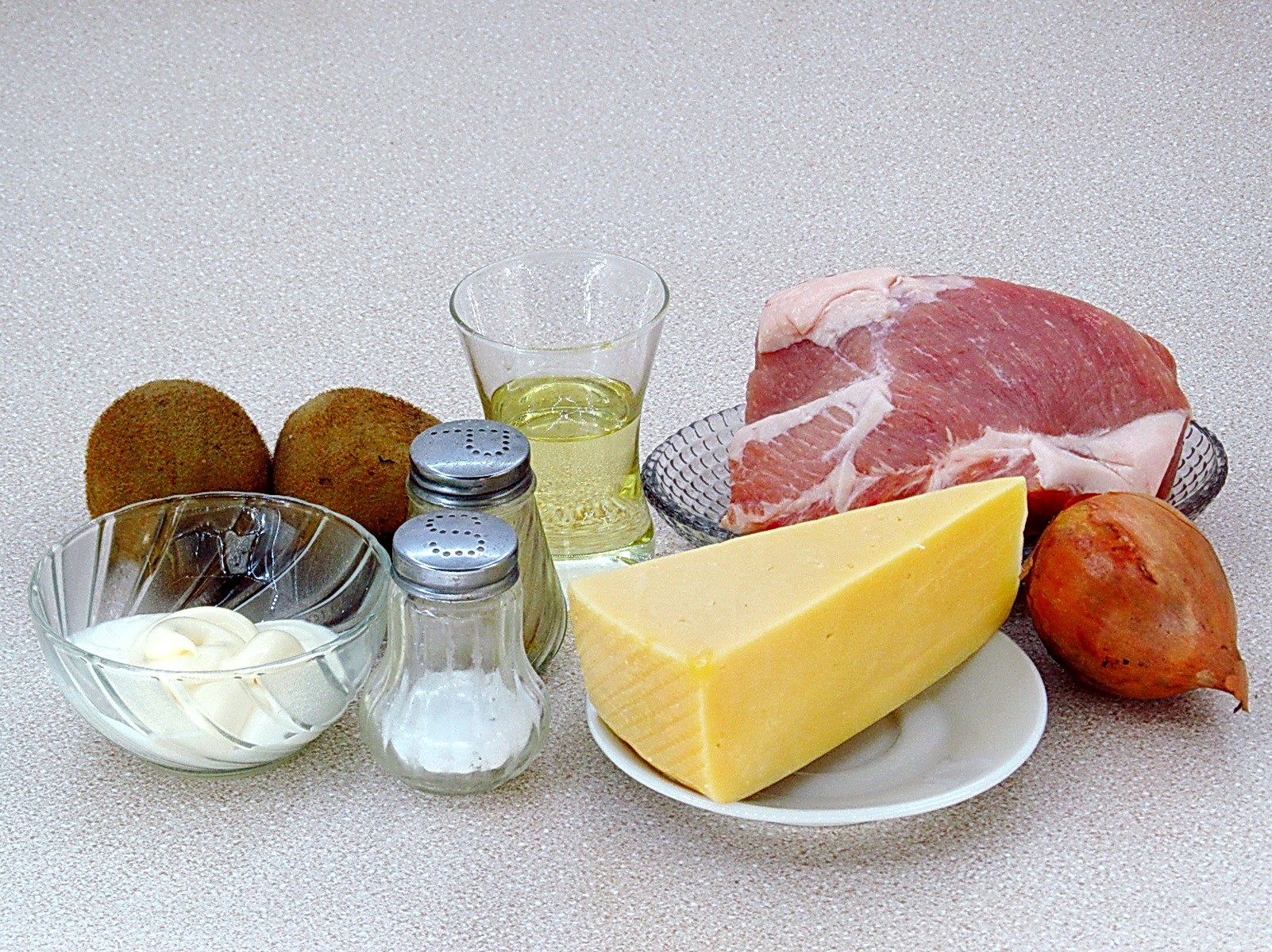 Ингредиенты Запечённое мясо с киви Фото ингредиенты Запечённое мясо с киви