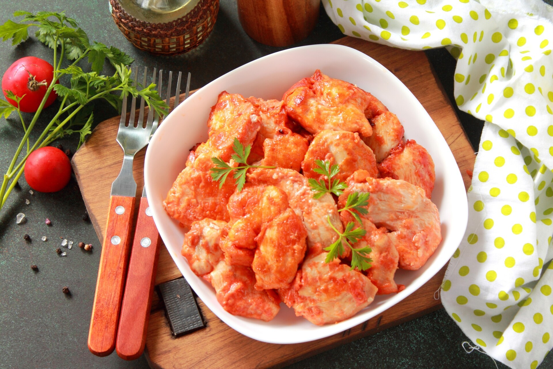 Шаг 8 приготовления Куриное филе в томатном кляре