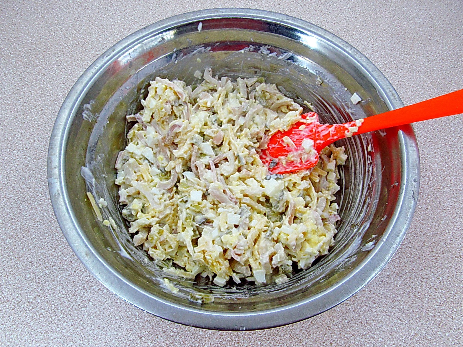 Шаг 9 приготовления Фаршированные крабовые палочки с кальмарами
