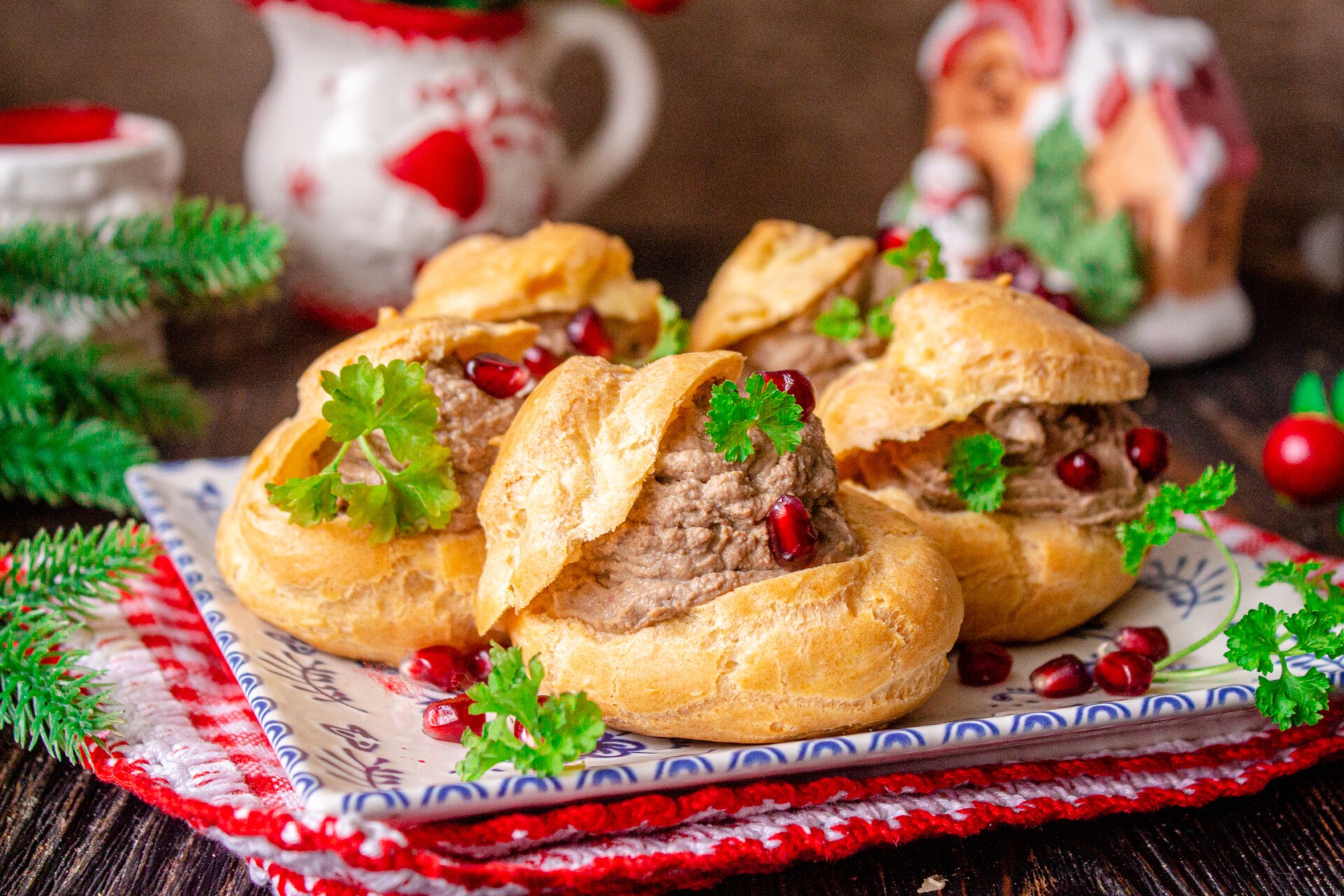 Шаг 13 приготовления Профитроли с куриным паштетом