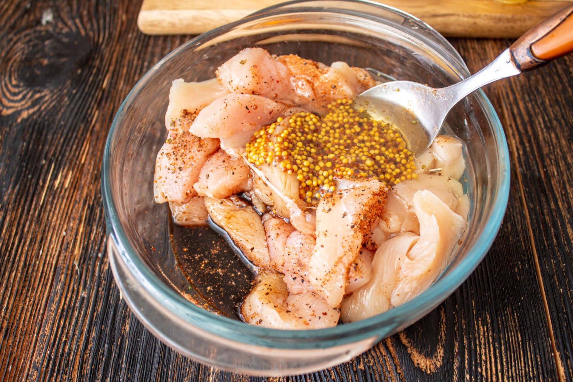 Шаг 3 приготовления Куриная грудка с мандаринами