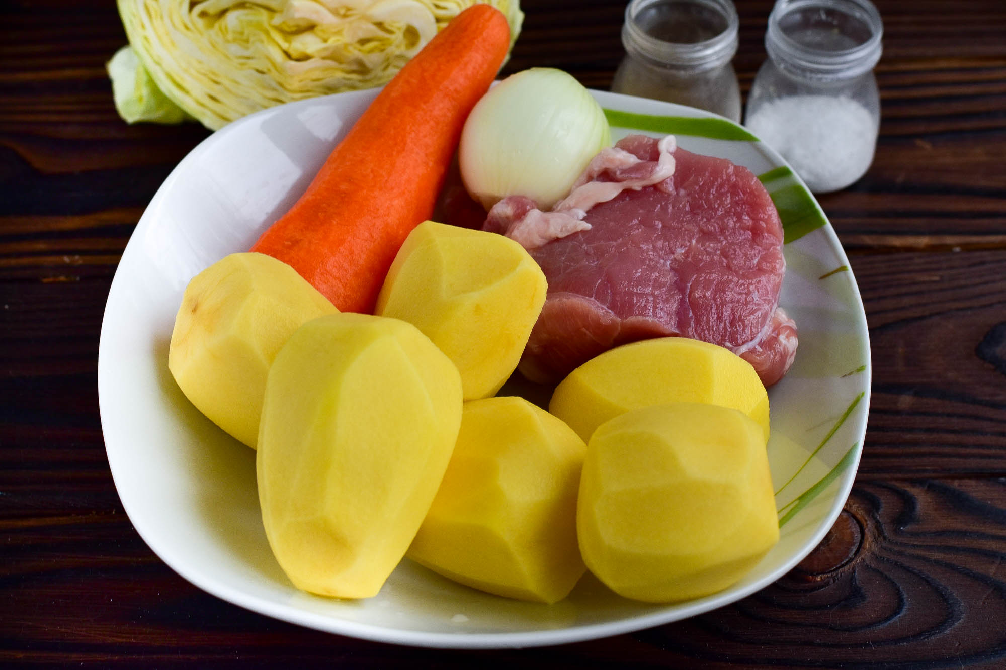 Ингредиенты Мясное рагу с капустой за 20 минут Фото ингредиенты Мясное рагу с капустой за 20 минут