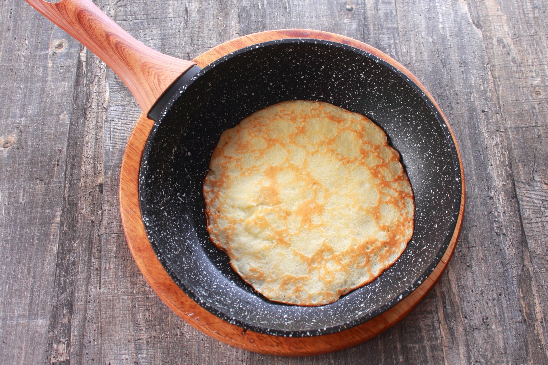 Шаг 7 приготовления Картофельные блины на молоке