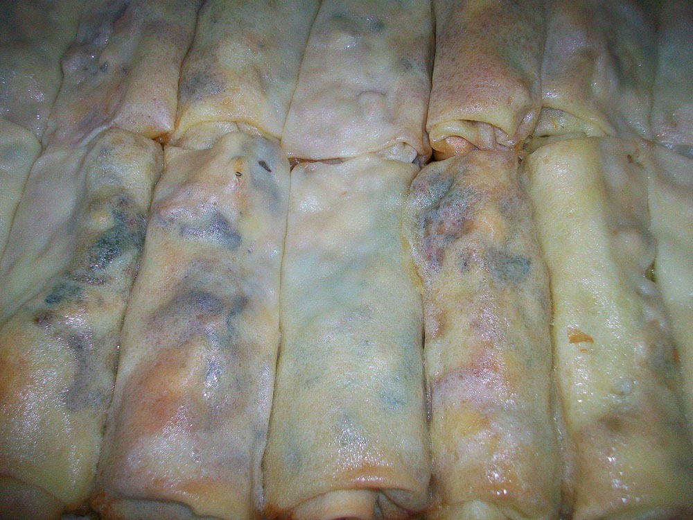 Шаг 19 приготовления Блинчики с курицей, грибами и сыром. Налистники с начинкой из грибов, сыра и куриного филе