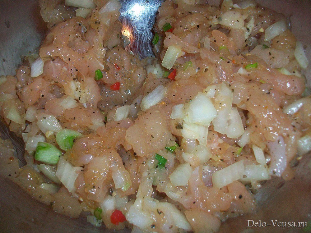Шаг 4 приготовления Блинчики с курицей, грибами и сыром. Налистники с начинкой из грибов, сыра и куриного филе