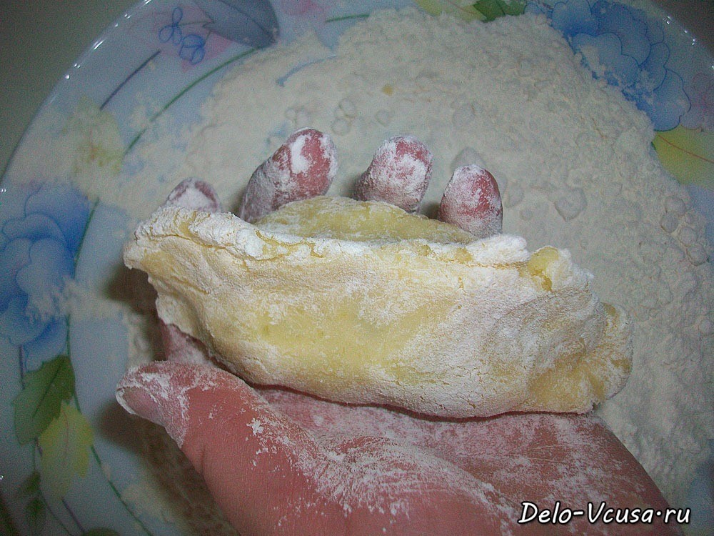 Шаг 13 приготовления Зразы картофельные с мясом (картопляники)