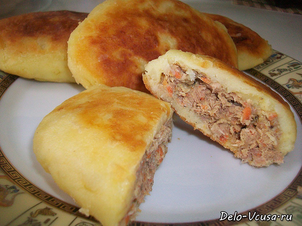 Шаг 18 приготовления Зразы картофельные с мясом (картопляники)
