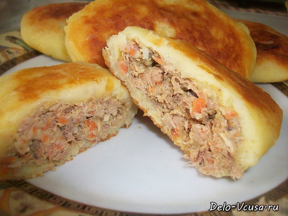 Шаг 19 приготовления Зразы картофельные с мясом (картопляники)