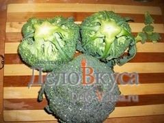 Шаг 1 приготовления Гарнир из брокколи с оливковым маслом и винным уксусом