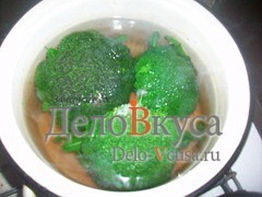 Шаг 2 приготовления Гарнир из брокколи с оливковым маслом и винным уксусом